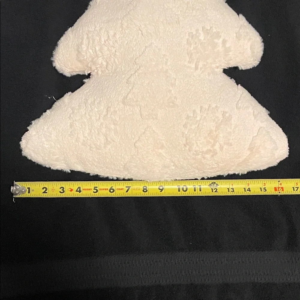 Cream Plush Christmas Tree Pillow large brand new